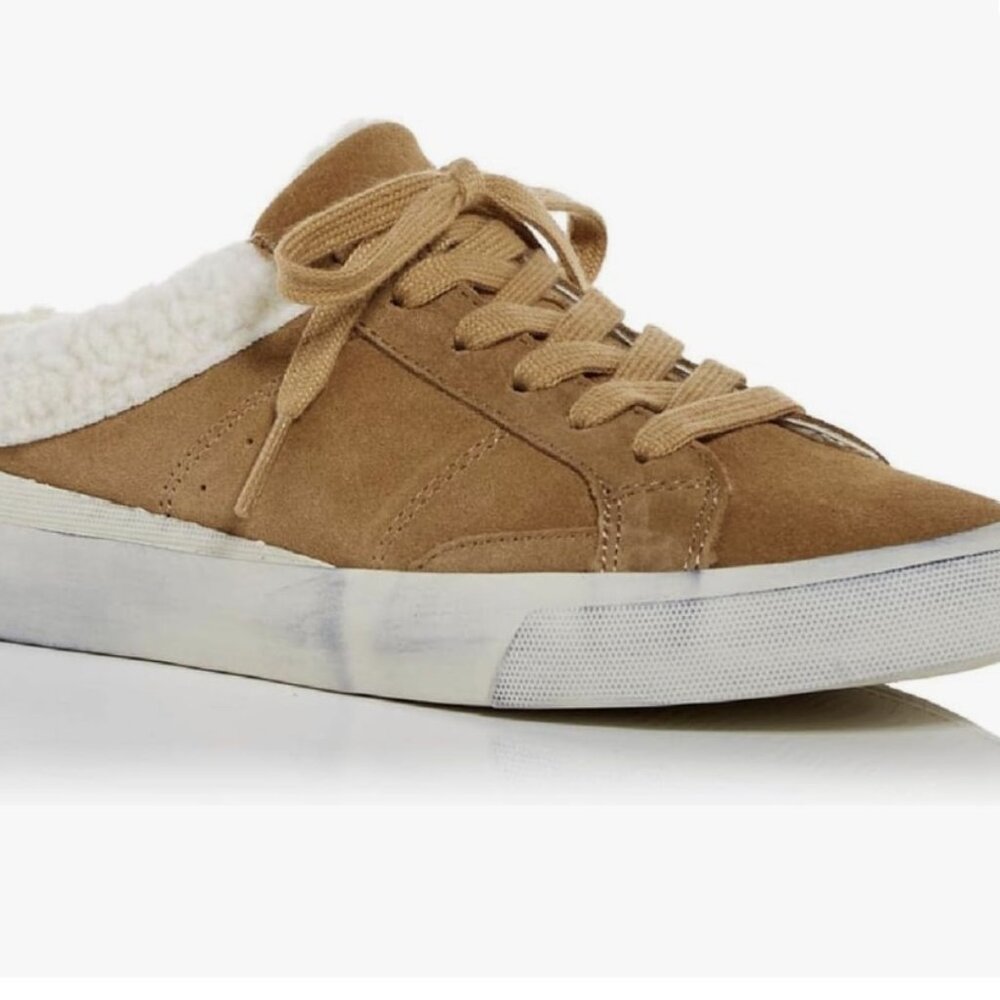 NWOT Marc Fisher LTD Miranda Slip-On Sneaker in Natural Leather, Size 7-8